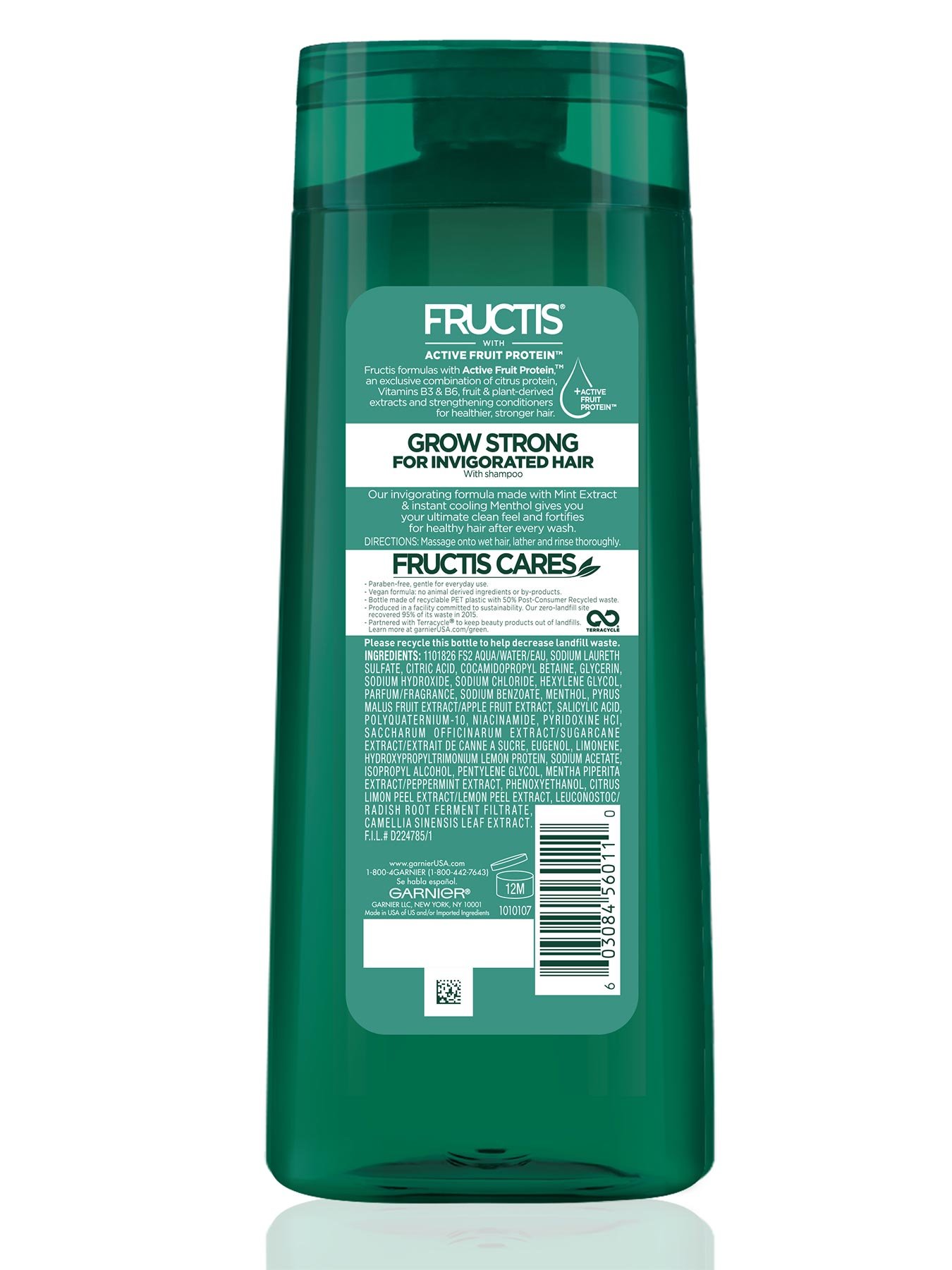 Back view of Cooling Deep Clean Shampoo for Men for Invigorated Hair.